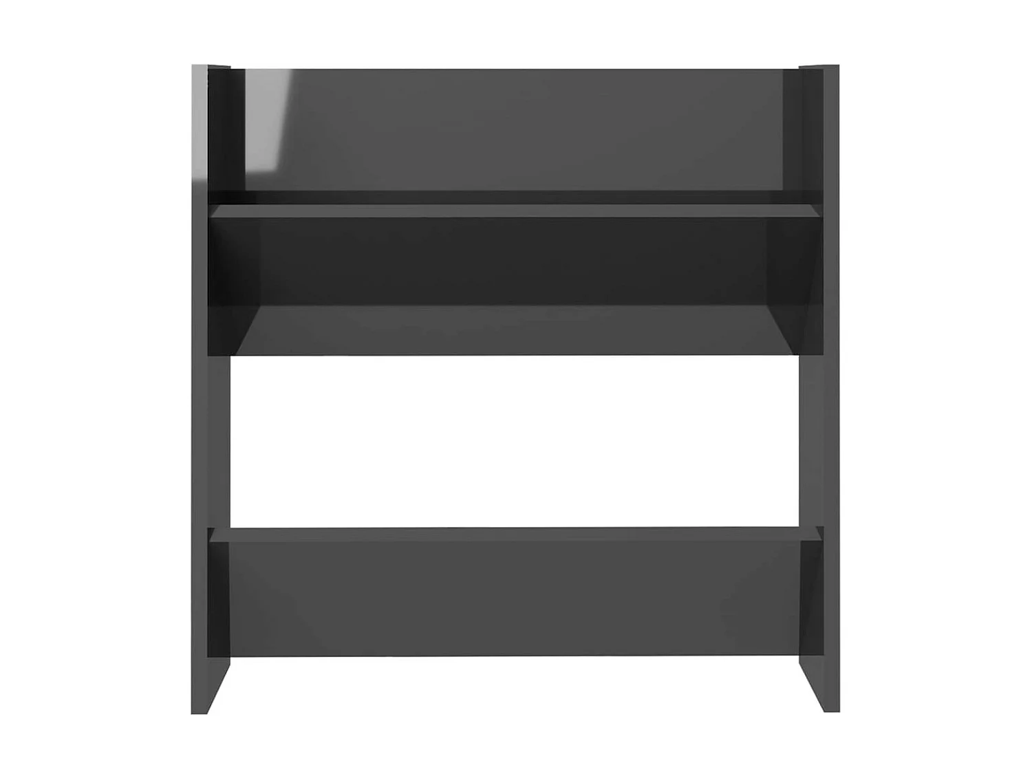 Armoires à chaussures murales 2 pcs Gris brillant 60x18x60