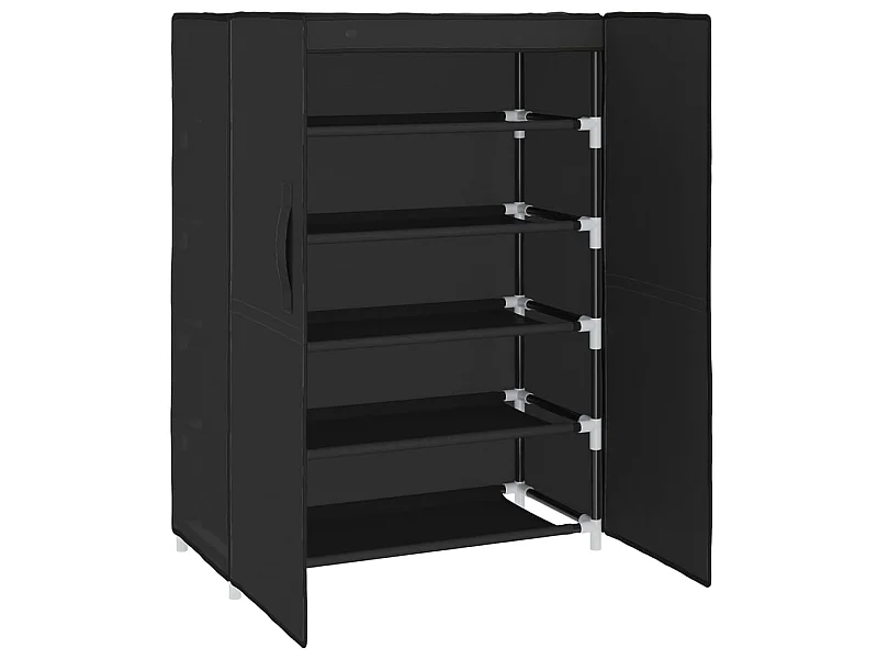 Armoire à chaussures Noir 60x28x90 Tissu