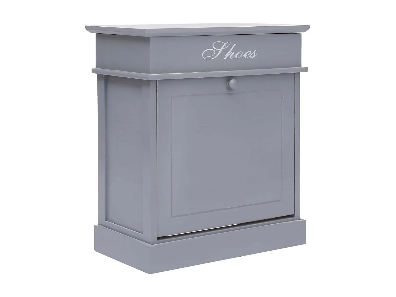 Armoire à chaussures Gris 50 x 28x58 Bois de Paulownia