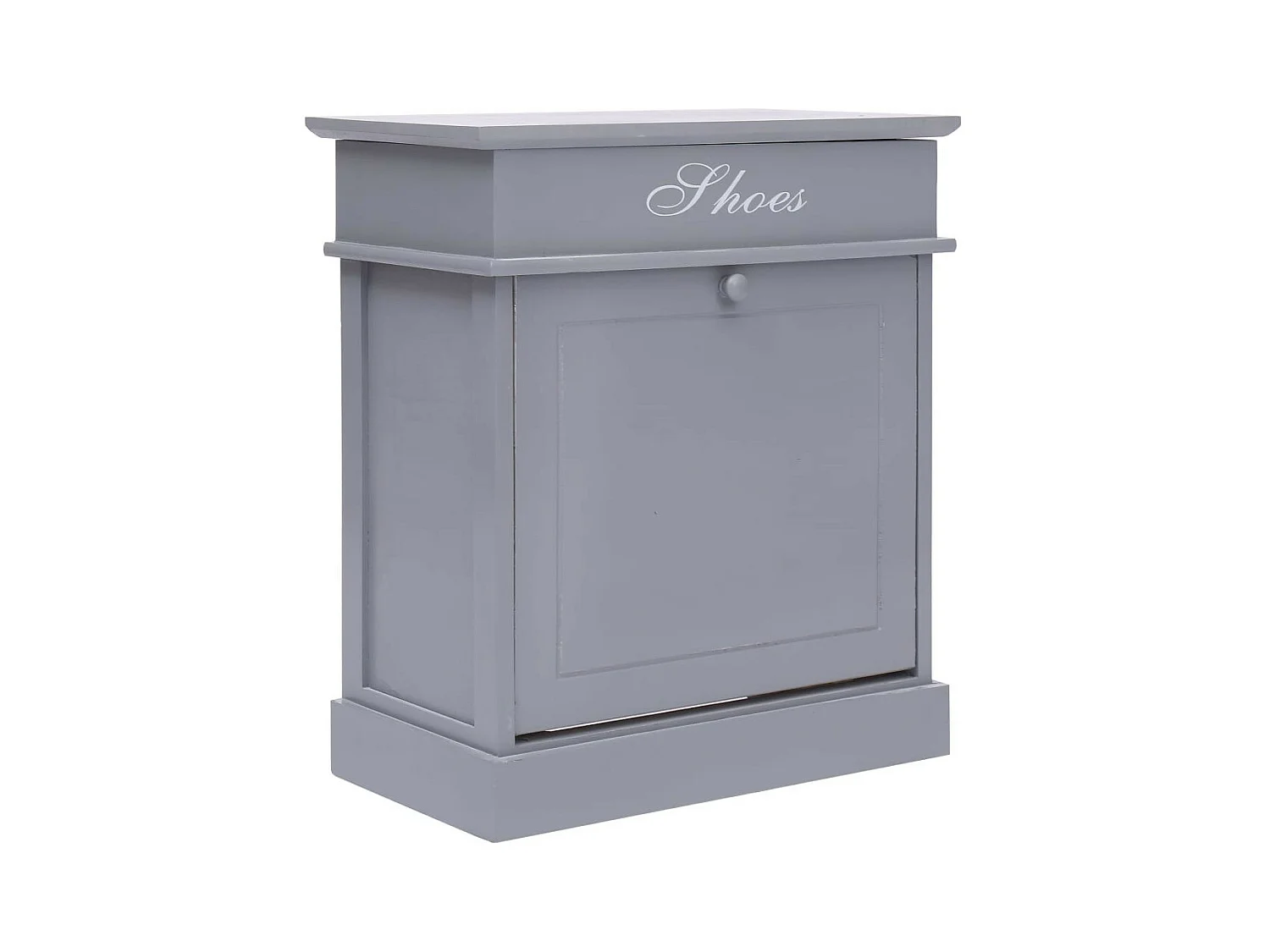 Armoire à chaussures Gris 50 x 28x58 Bois de Paulownia