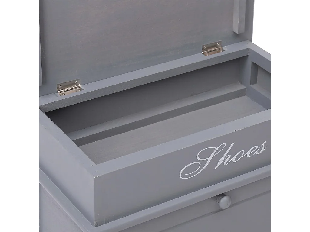 Armoire à chaussures Gris 50 x 28x58 Bois de Paulownia