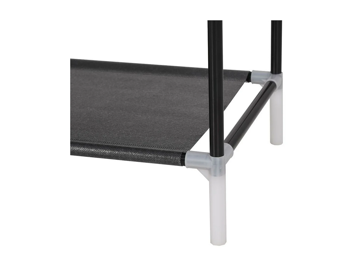 Range-chaussures avec 8 étagères Métal et Tissu non tissé Noir