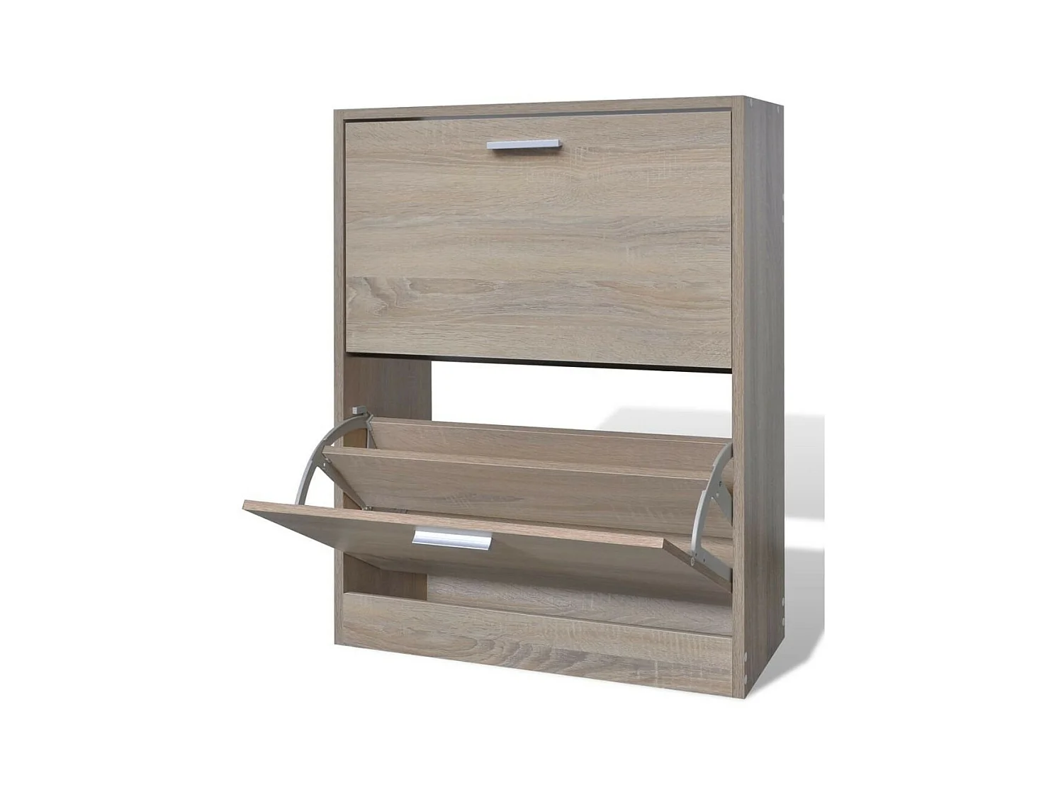 Meuble à chaussures en bois avec 2 compartiments Aspect chêne