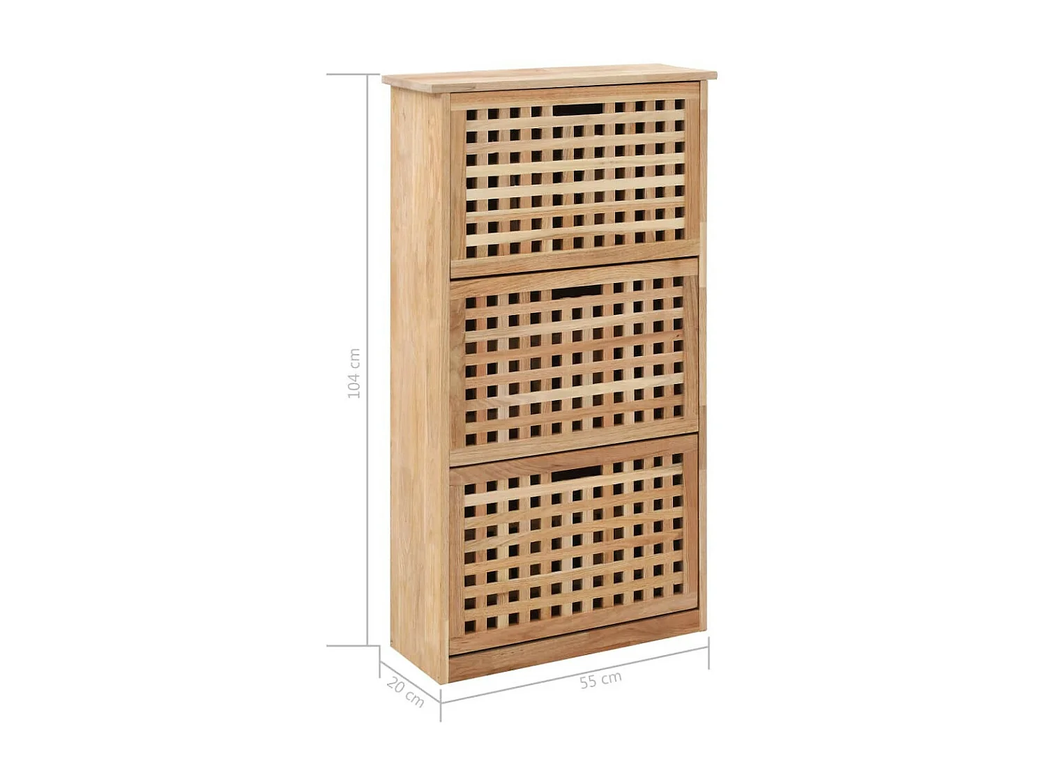 Armoire à chaussures 55x20x104 Bois de noyer massif