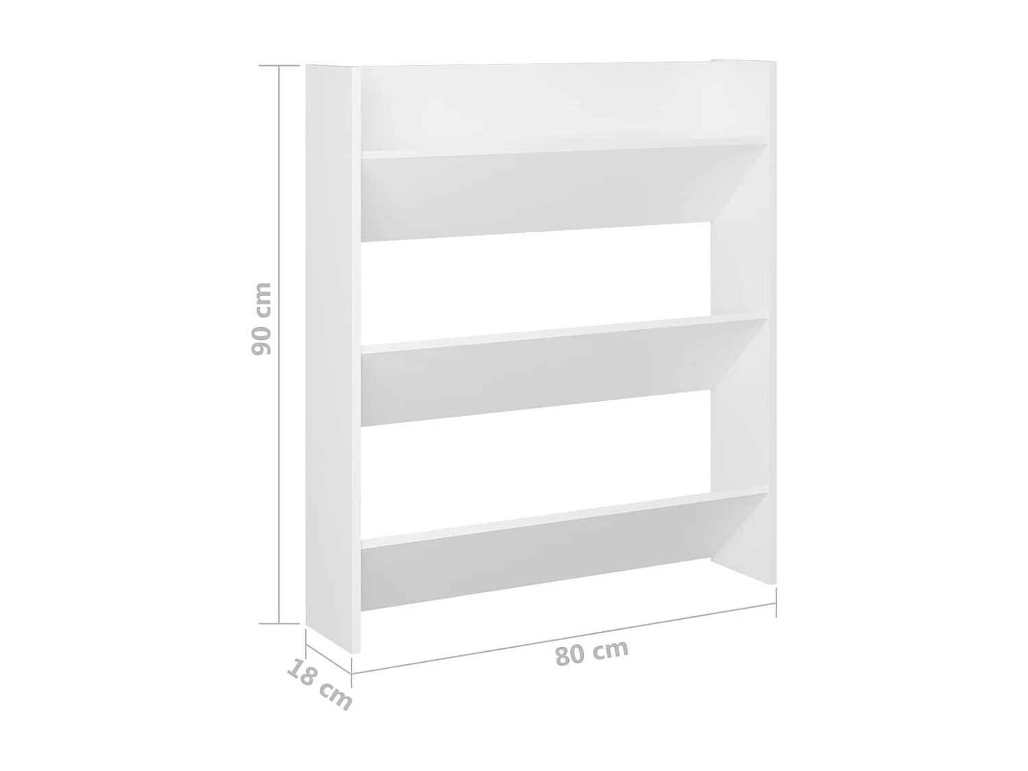 Armoire à chaussures murale en bois kalipé L 80 x H 90 - Format pratique-Noir