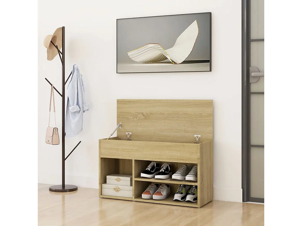 Banc à chaussures Chêne sonoma 80x30x45