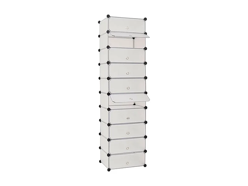 Armoire à chaussures avec 10 compartiments Blanc