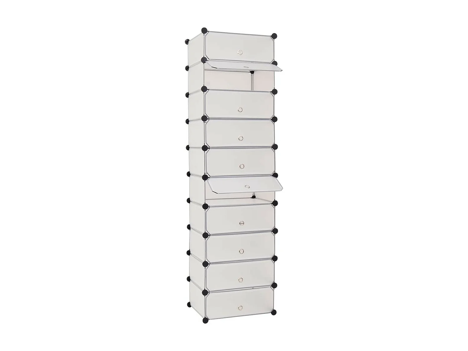 Armoire à chaussures avec 10 compartiments Blanc