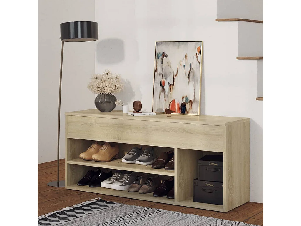 Banc à chaussures Chêne sonoma 105x30x45
