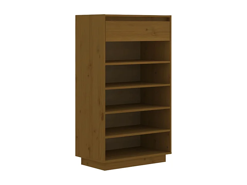 Armoire à chaussures Marron miel 60x34x105 Bois de pin massif