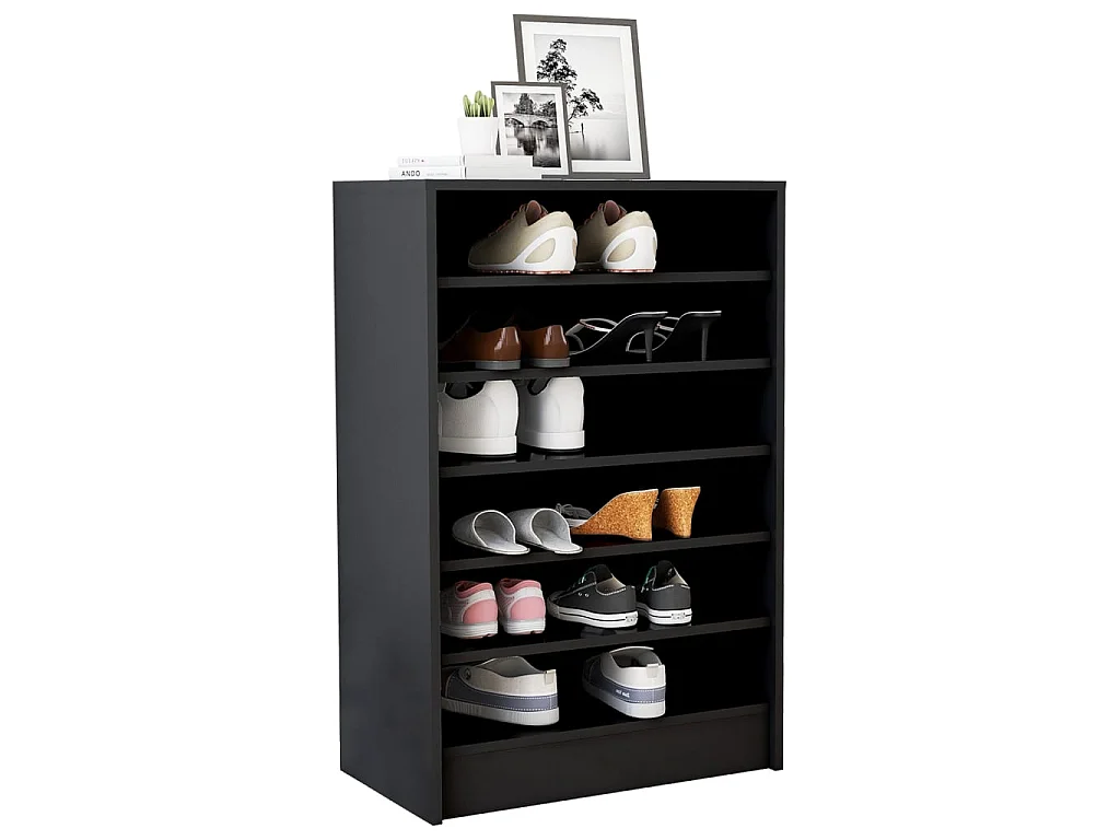 Armoire à chaussures Noir 60x35x92 2