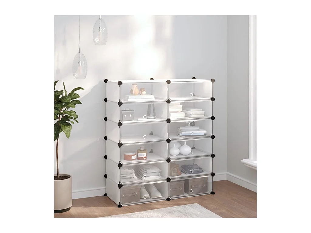 Étagère à chaussures Transparent 94,5x36,5x106 PP