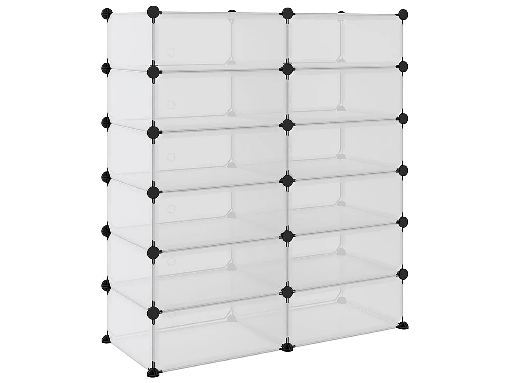 Étagère à chaussures Transparent 94,5x36,5x106 PP