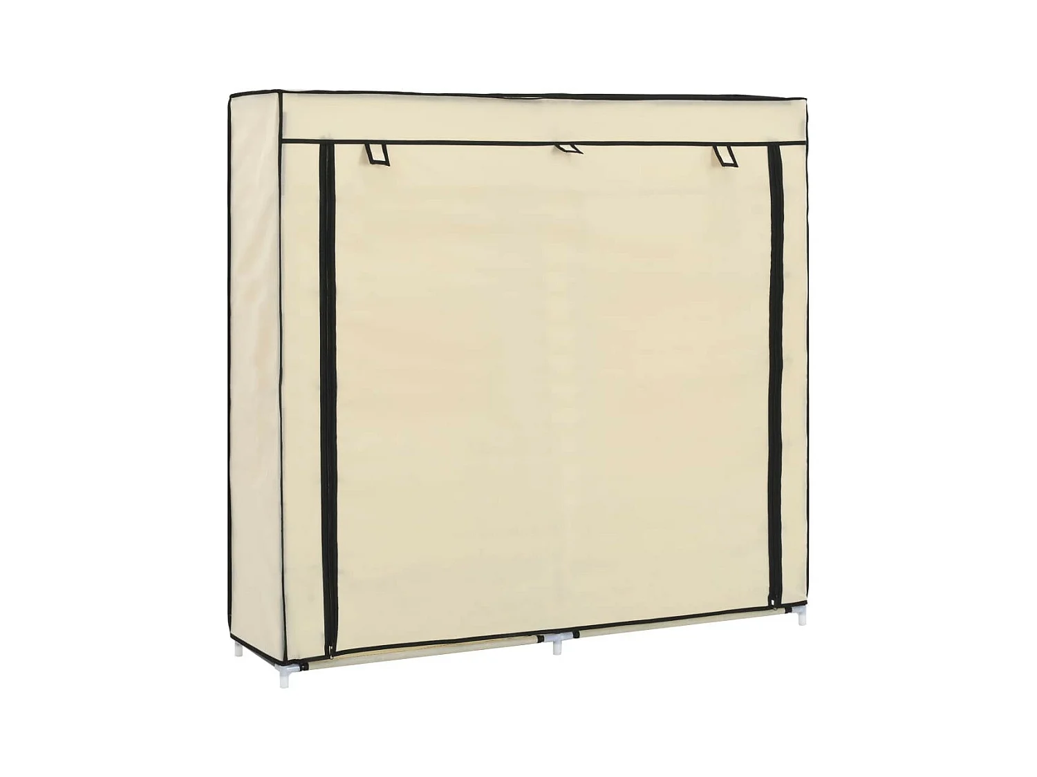 Armoire à chaussures avec housse Crème 115x28x110 Tissu