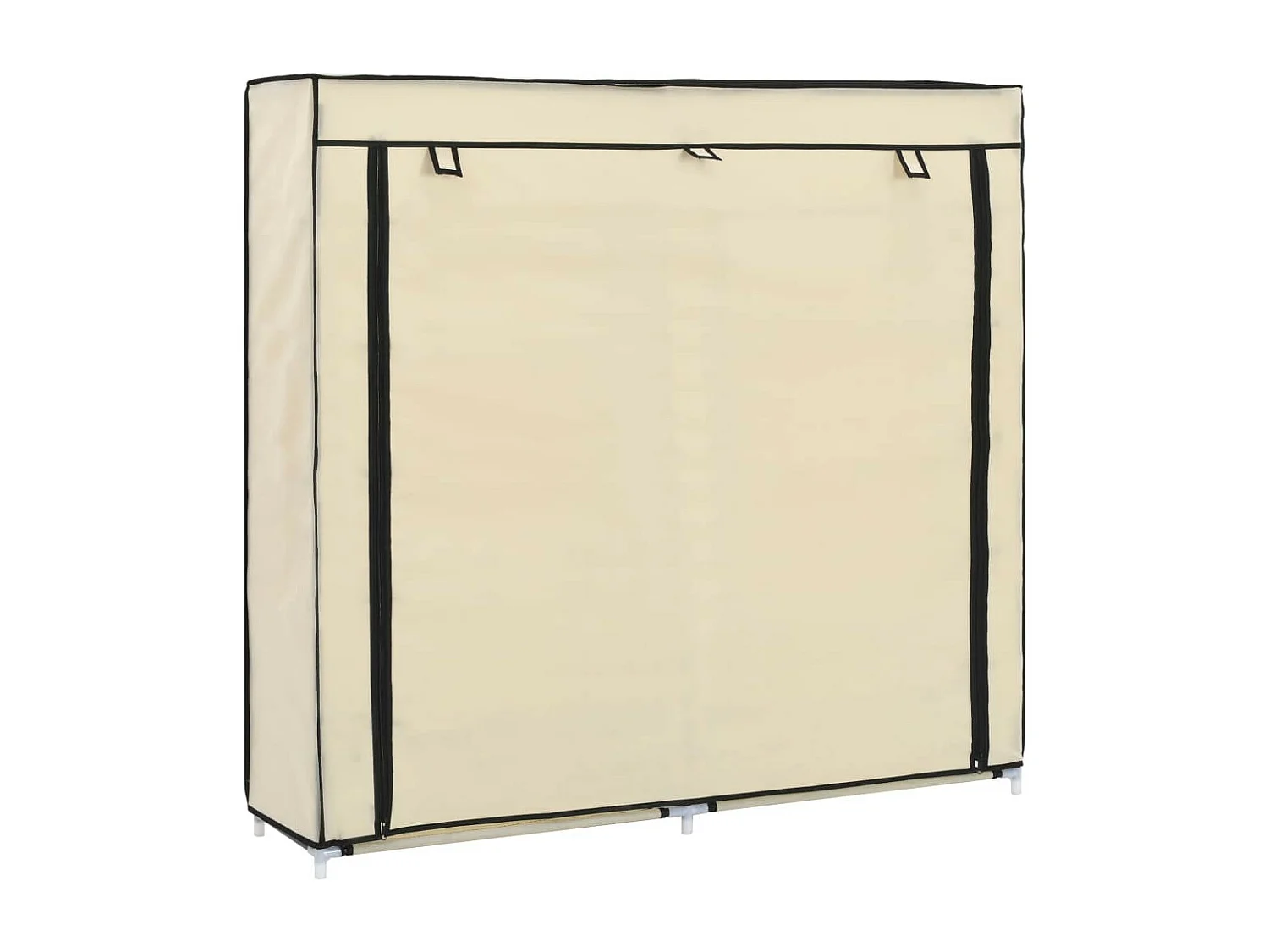 Armoire à chaussures avec housse Crème 115x28x110 Tissu