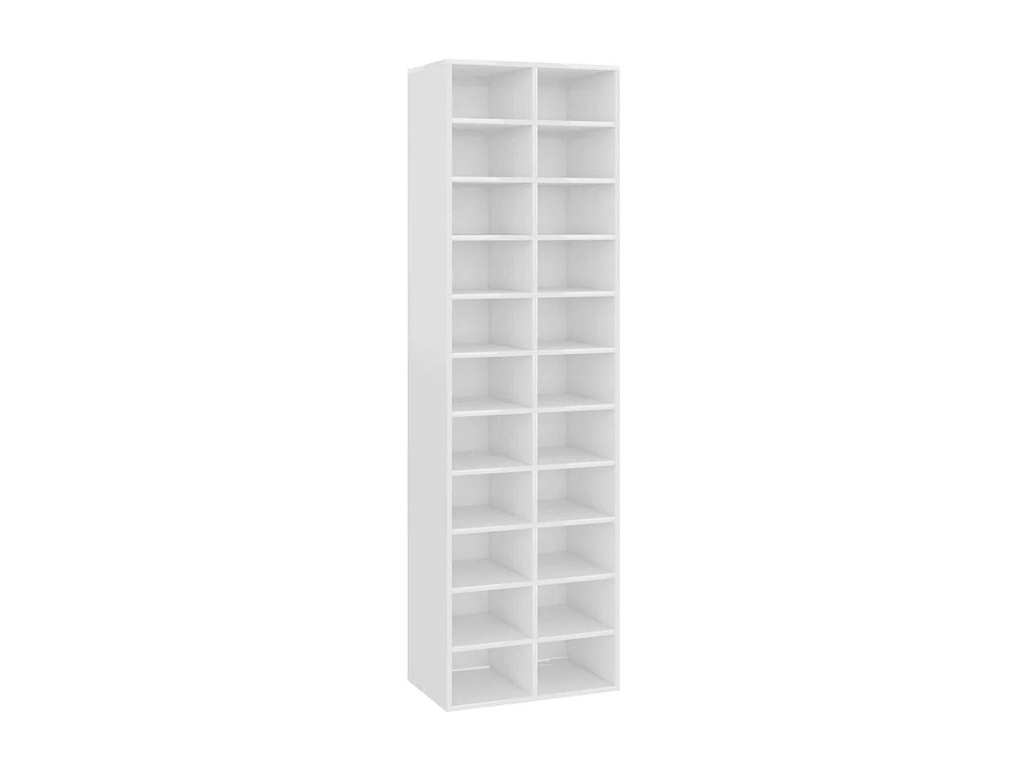 Armoire à chaussures Blanc brillant 54x34x183