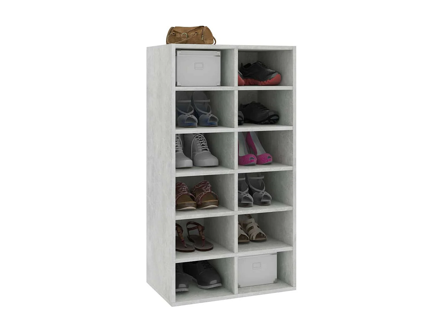 Étagère à chaussures Gris béton 54 x 34x100
