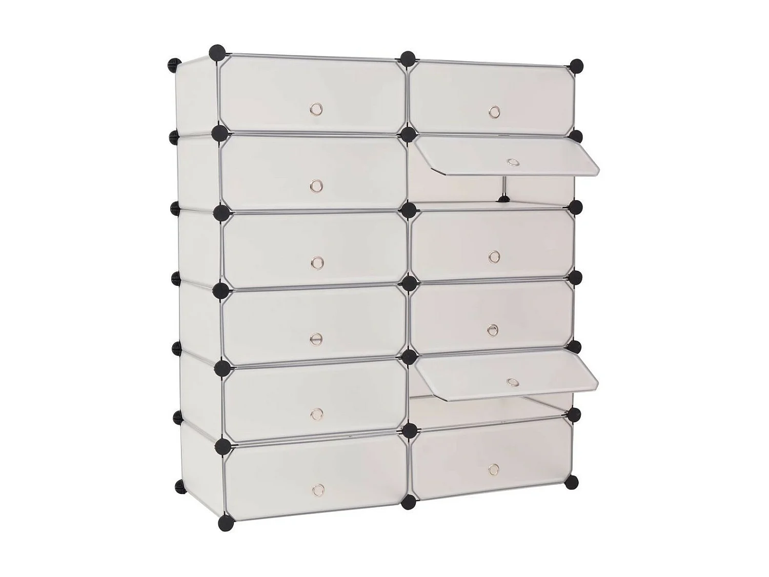 Armoire à chaussures avec 12 compartiments Blanc