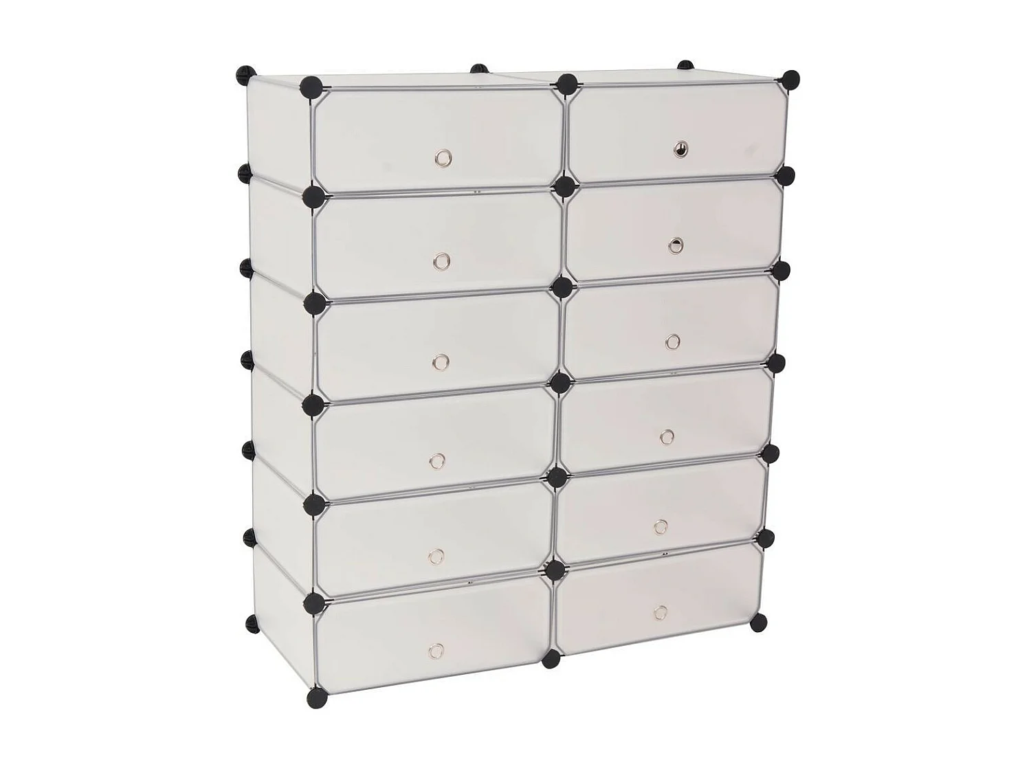 Armoire à chaussures avec 12 compartiments Blanc