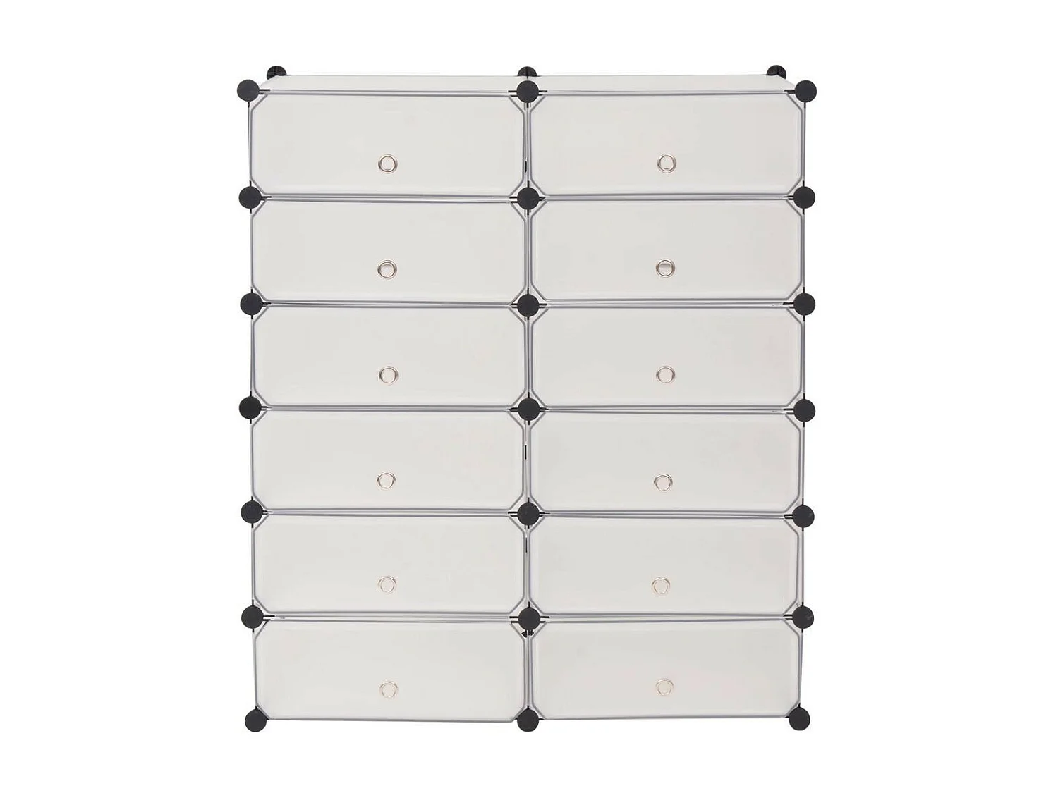 Armoire à chaussures avec 12 compartiments Blanc