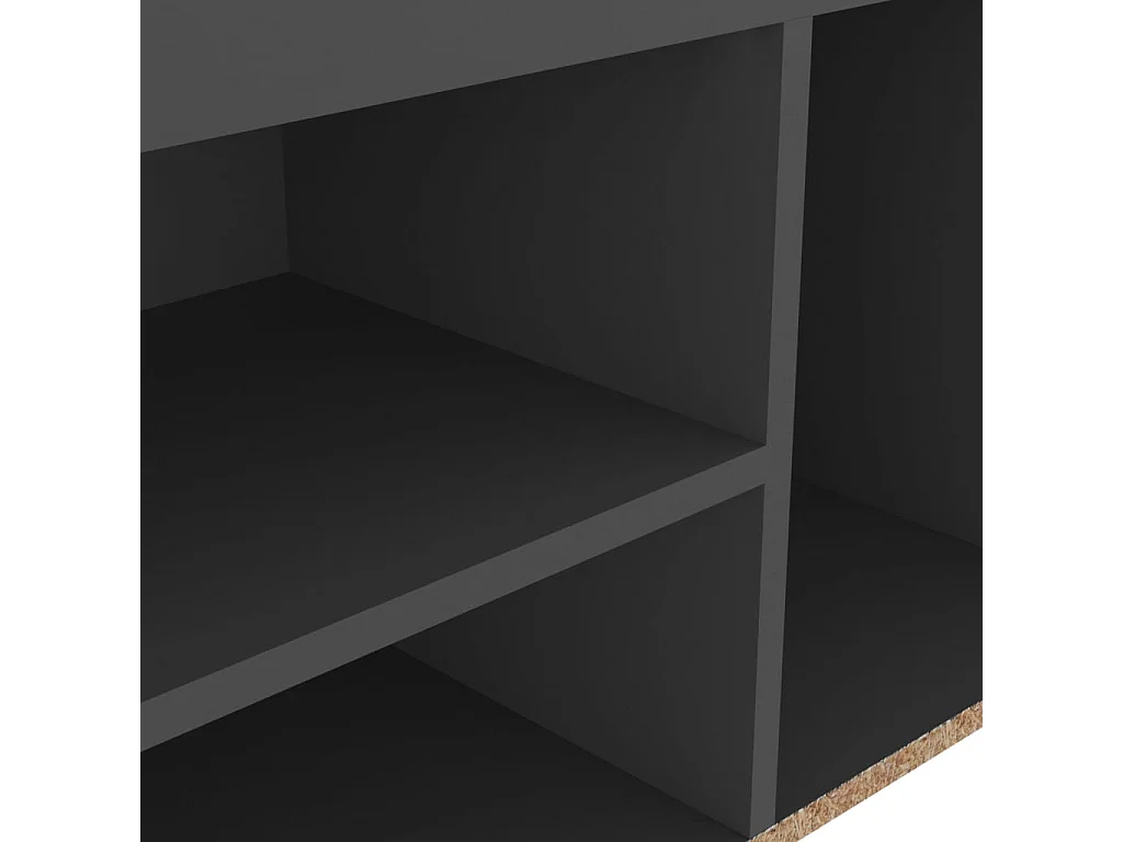 Banc à chaussures avec coussin Gris 80x30x47