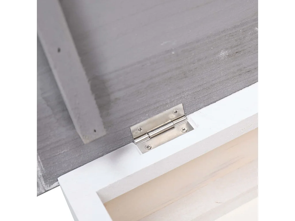 Armoire à chaussures Gris 50 x 28x58 Bois de Paulownia 2