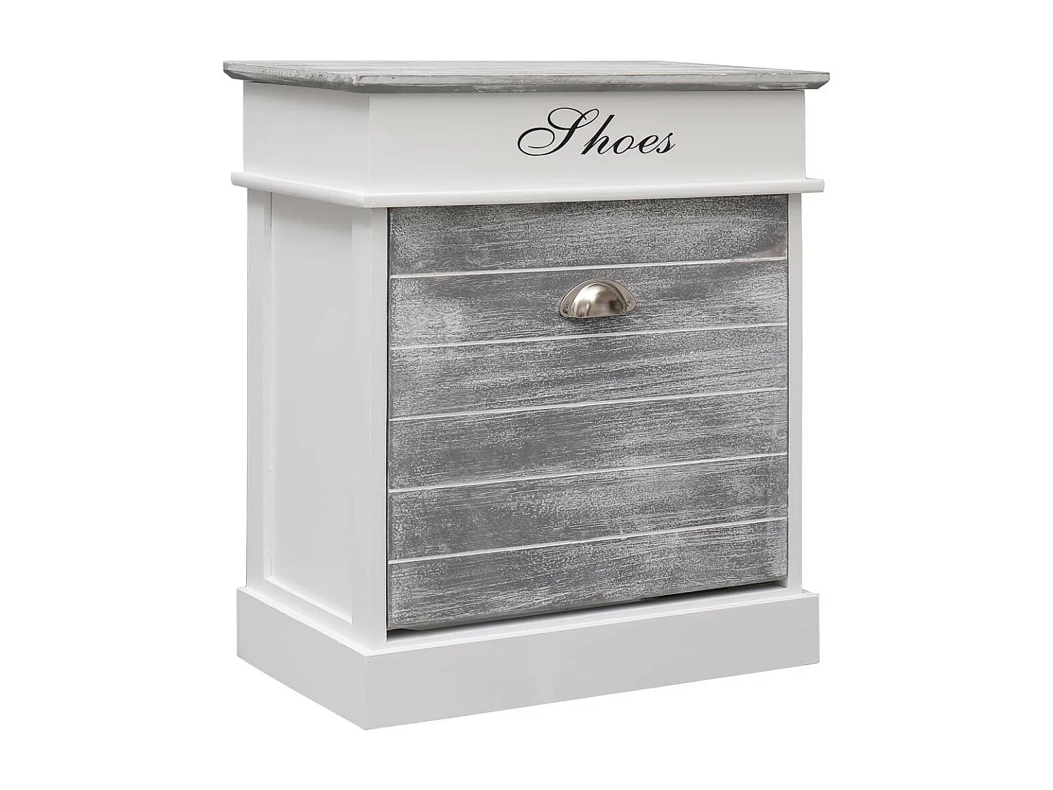 Armoire à chaussures Gris 50 x 28x58 Bois de Paulownia 2