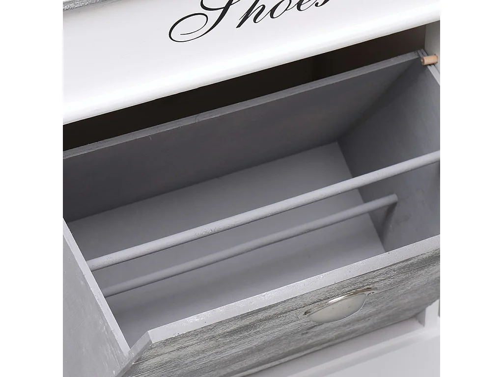 Armoire à chaussures Gris 50 x 28x58 Bois de Paulownia 2