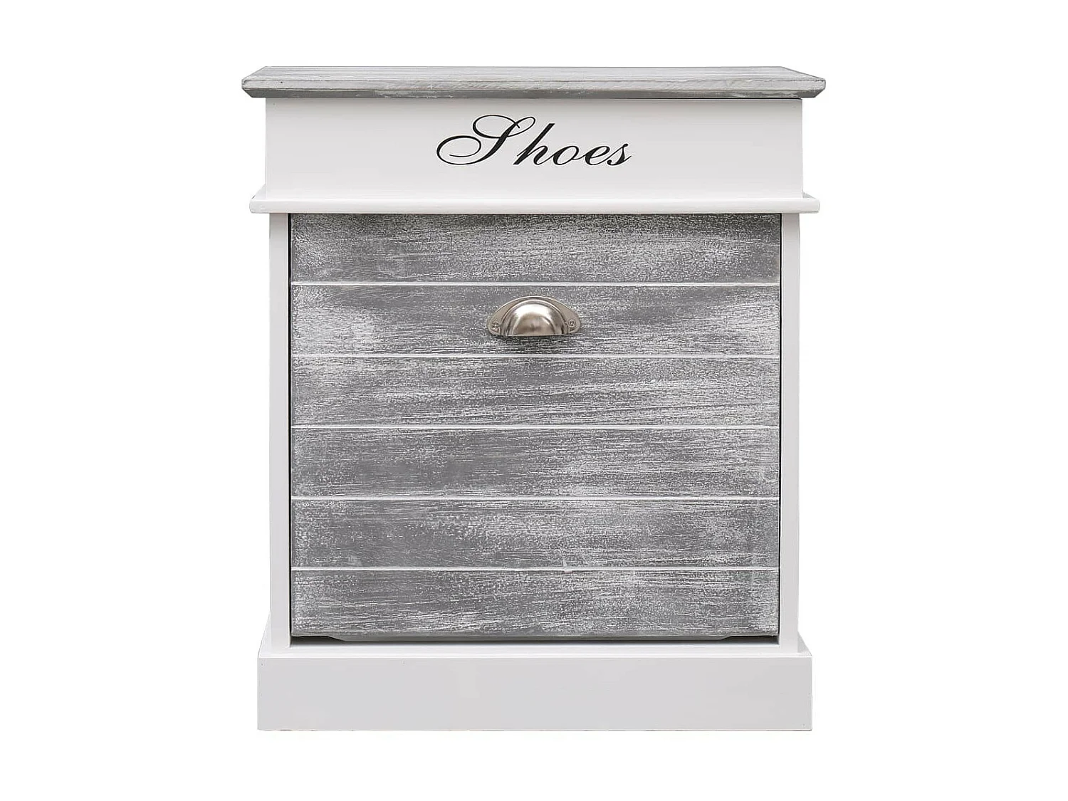 Armoire à chaussures Gris 50 x 28x58 Bois de Paulownia 2