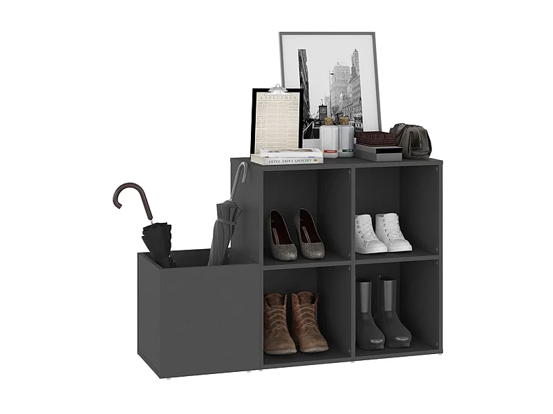 Armoire à chaussures entrée Gris 105x35,5x70