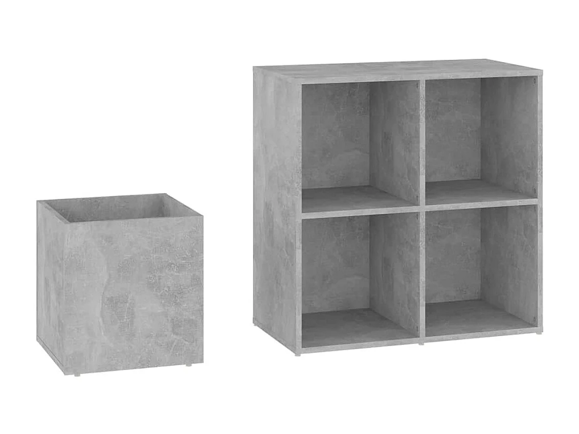 Armoire à chaussures entrée Gris béton 105x35,5x70
