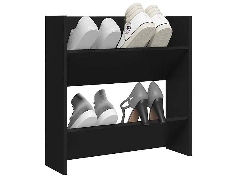 Armoire à chaussures murale Noir 60x18x60