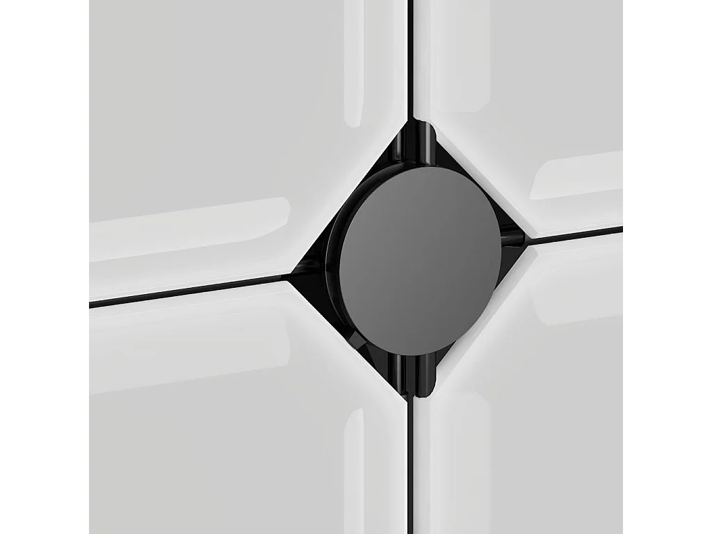 Cubes de rangement 12 pcs avec portes Noir PP