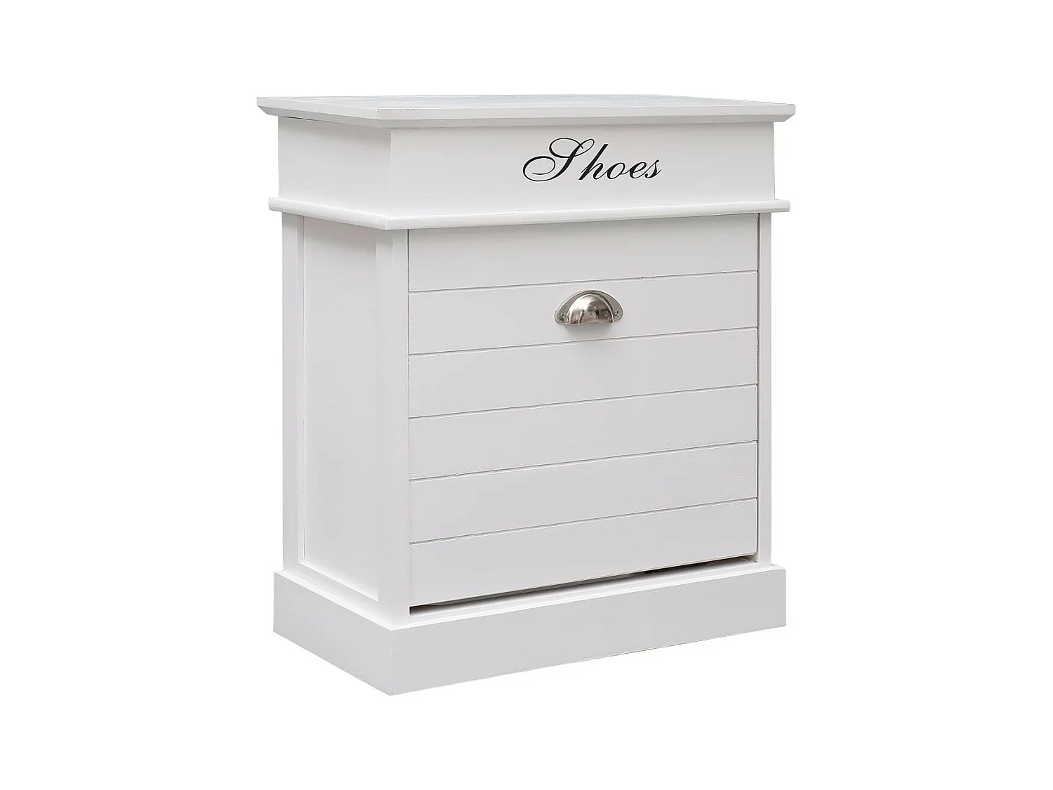 Armoire à chaussures Blanc 50 x 28x58 Bois de Paulownia 2