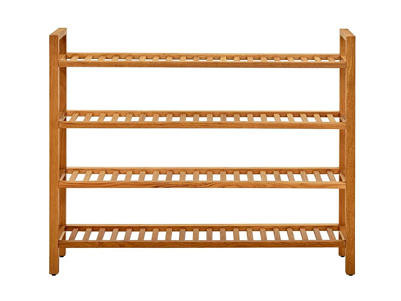 Étagère à chaussures à 4 niveaux 100x27x80 Chêne massif