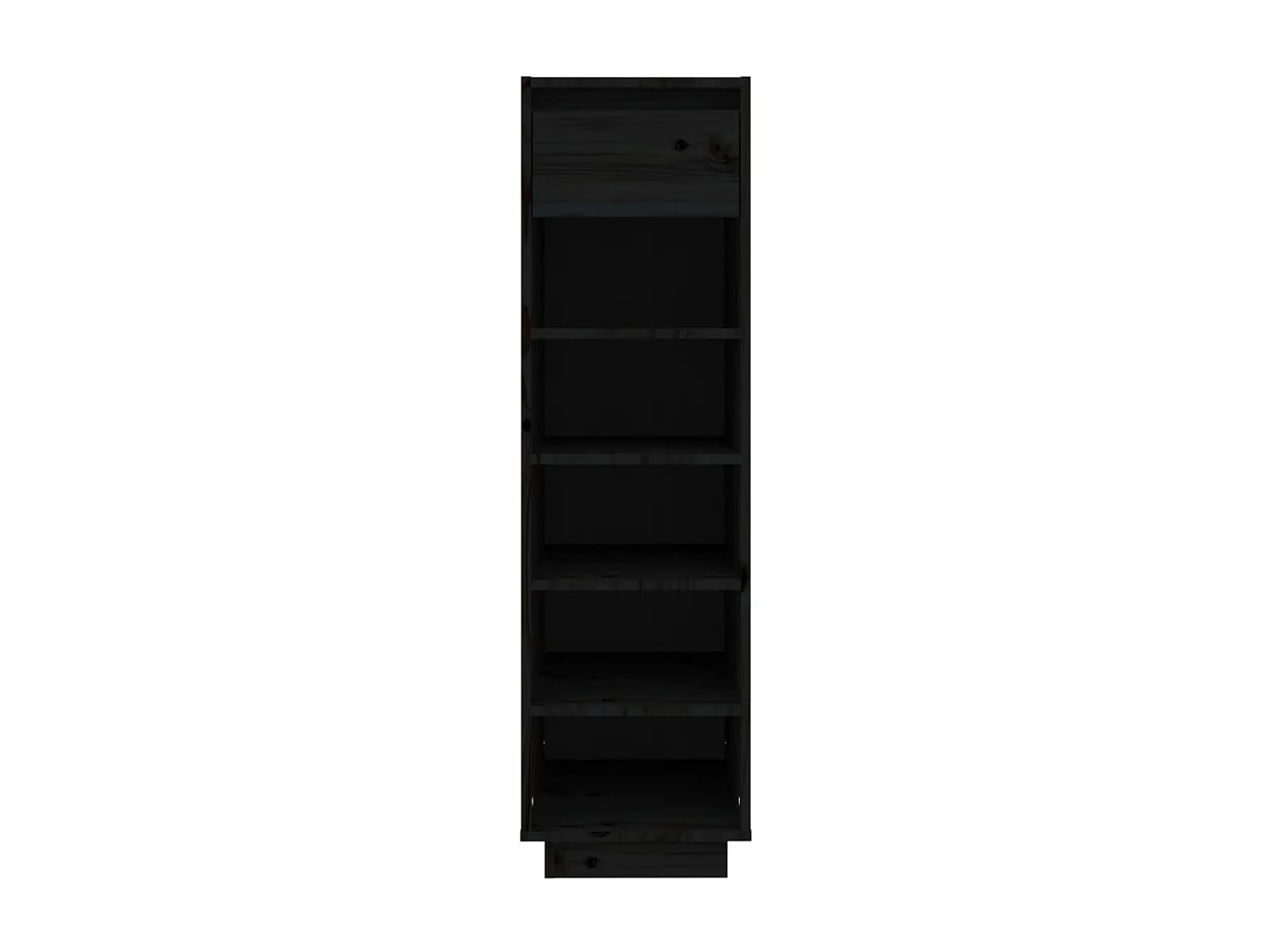 Armoire à chaussures Noir 34x30x105 Bois de pin massif