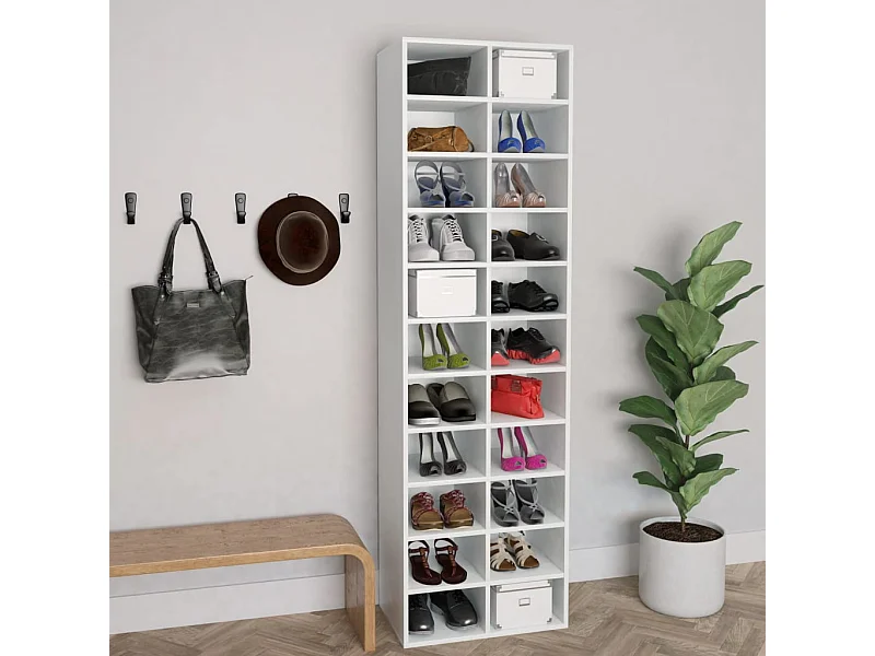 Armoire à chaussures Blanc 54 x 34x183