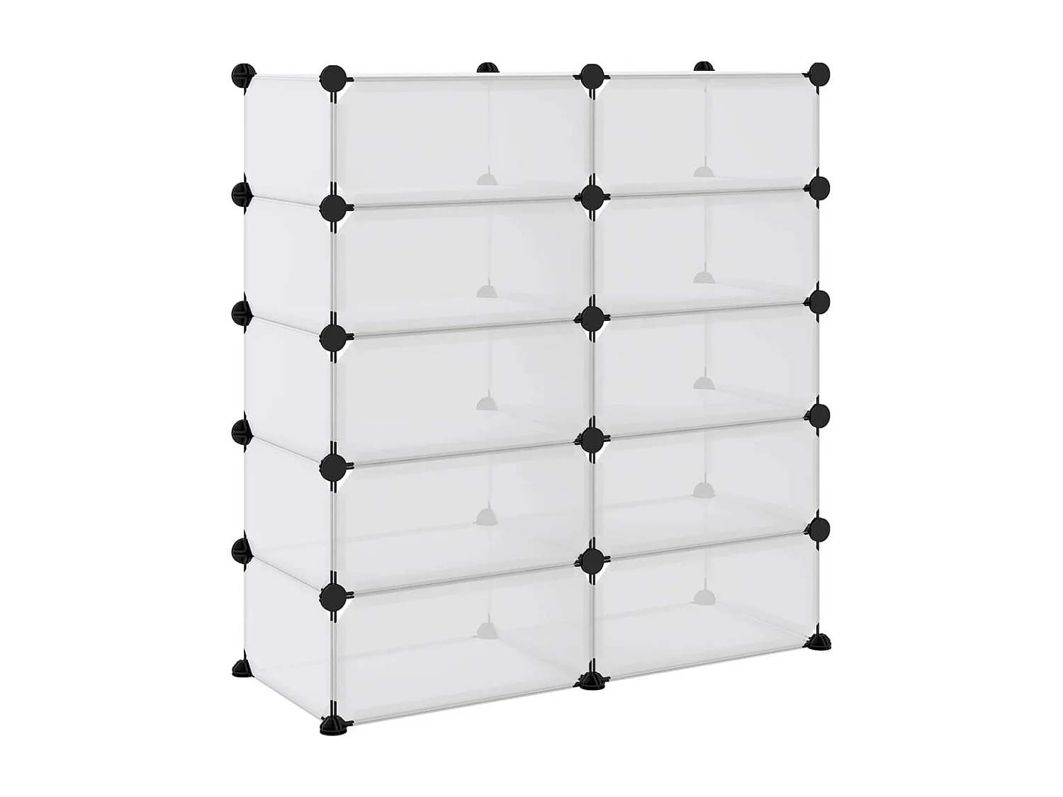 Étagère à chaussures Transparent 84x32x88,5 PP