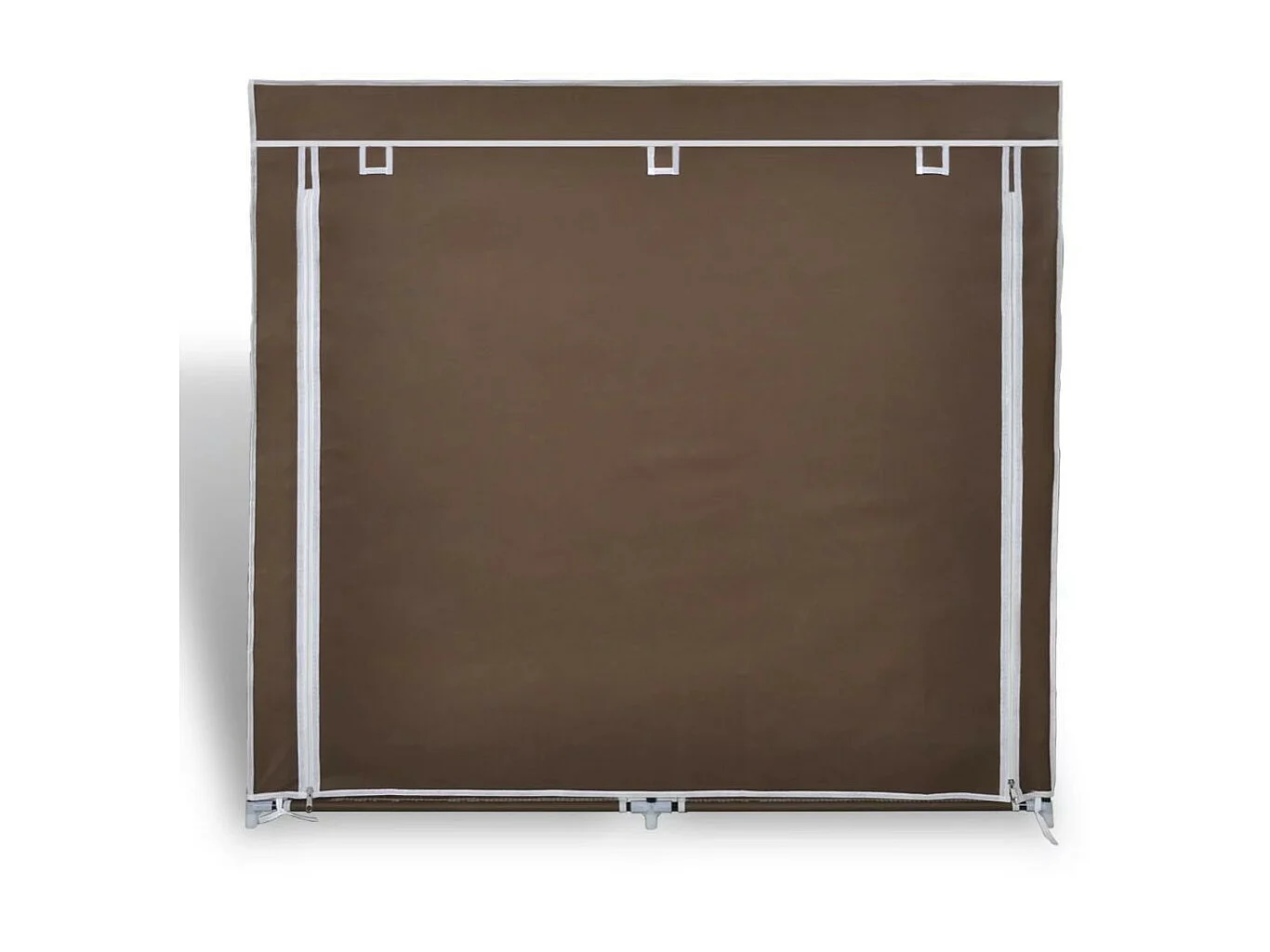 Armoire à chaussures avec housse 115 x 28x110 Tissu Marron