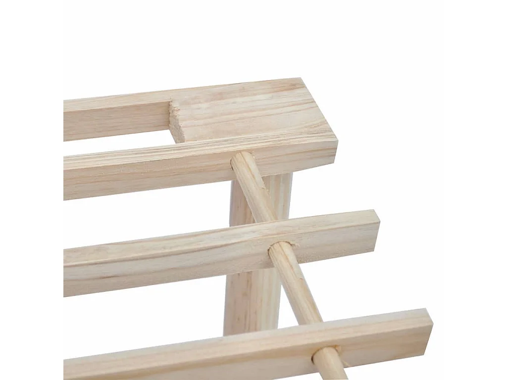 Range-chaussures à 3 étagères 2 pcs Bois de sapin solide
