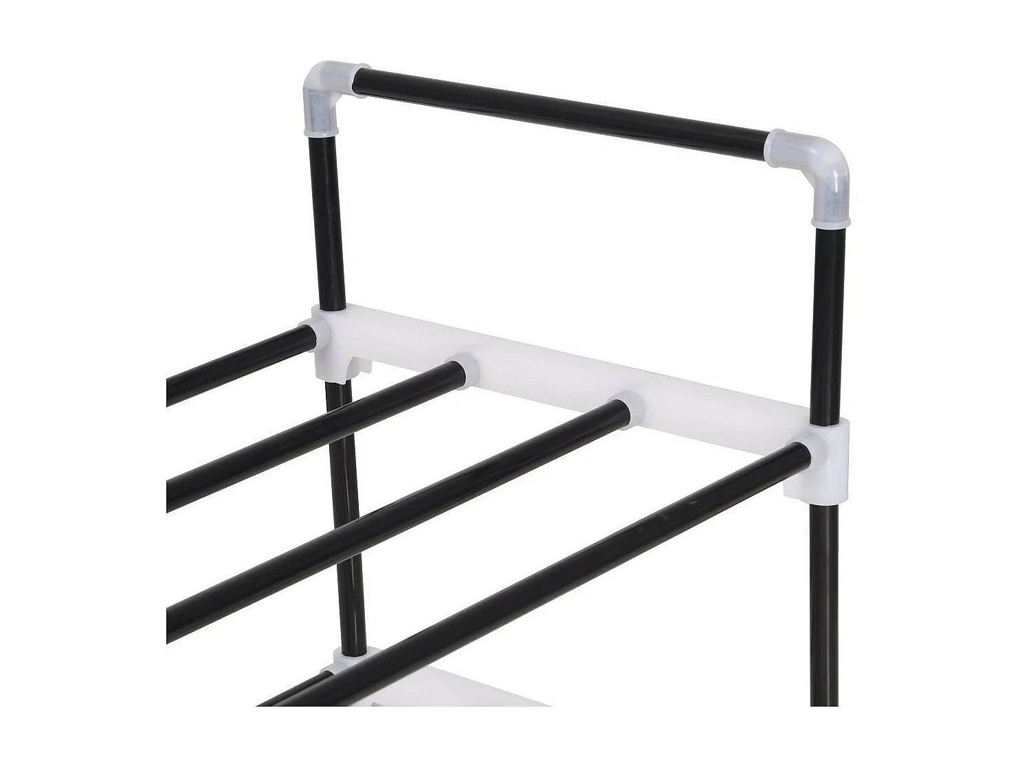 Range-chaussures avec 7 étagères Métal et plastique Noir