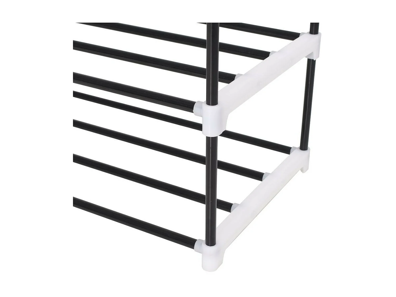 Range-chaussures avec 7 étagères Métal et plastique Noir