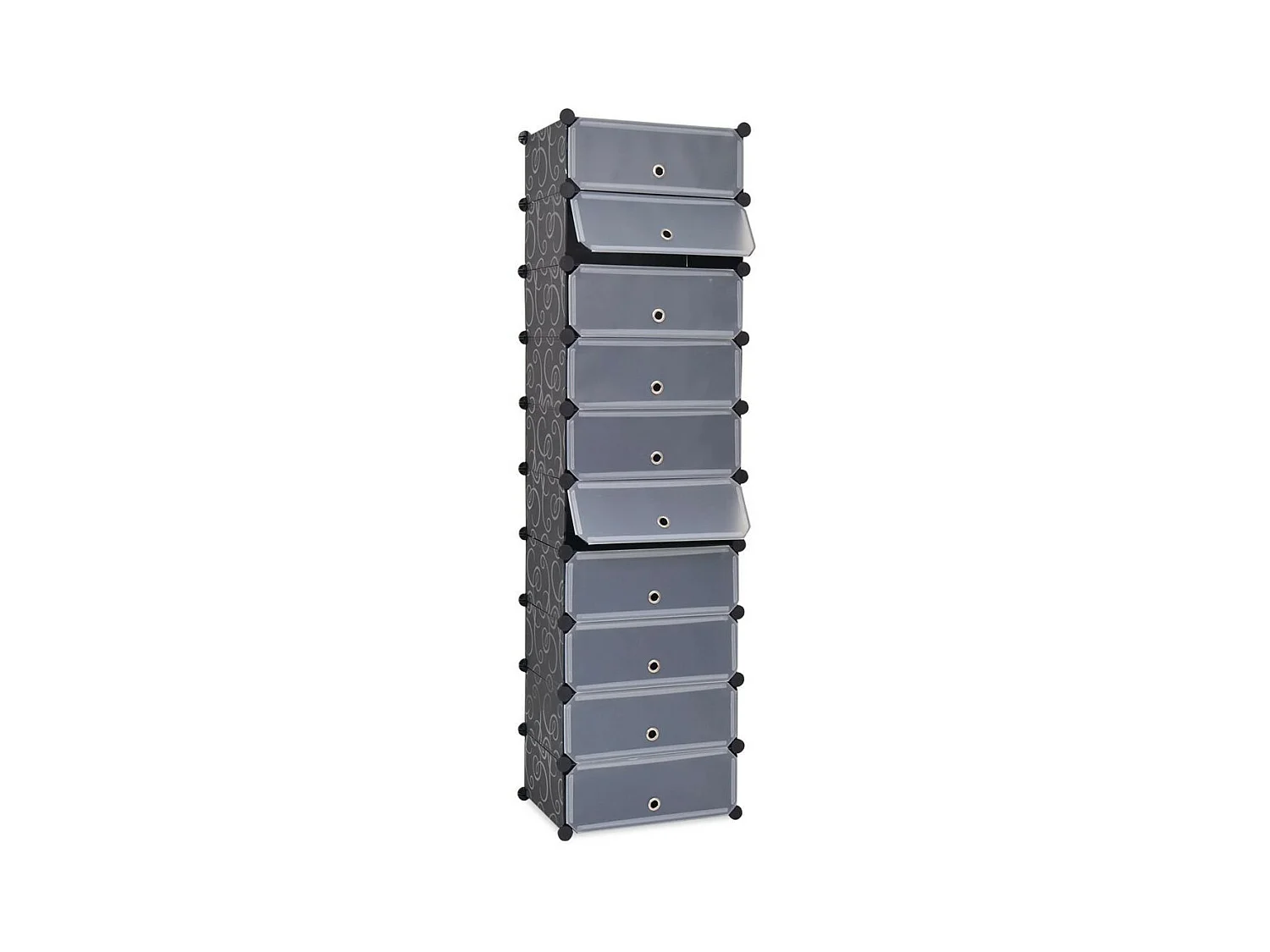 Armoire à chaussures avec 10 compartiments Noir