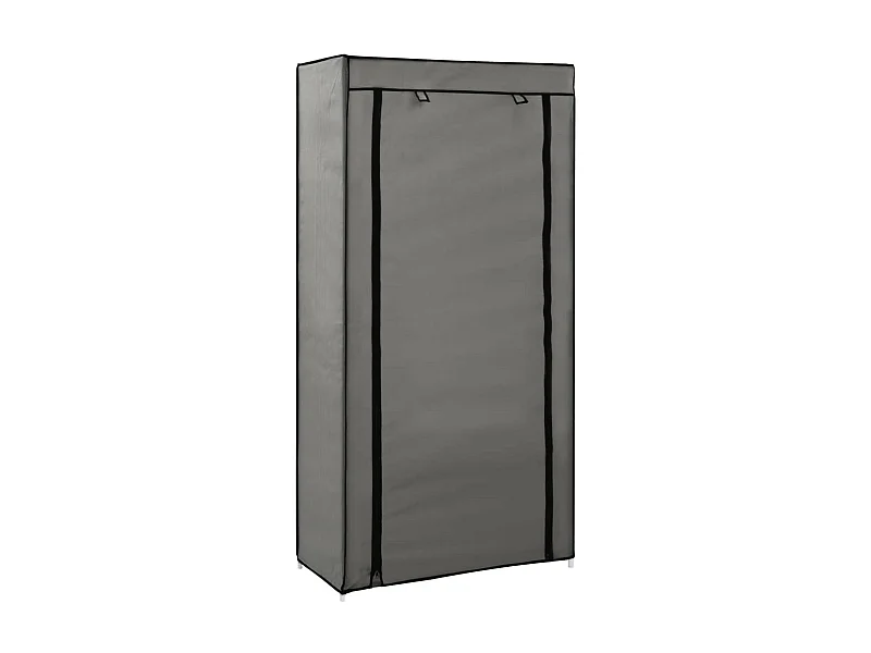 Armoire à chaussures avec housse Gris 58x28x106 Tissu