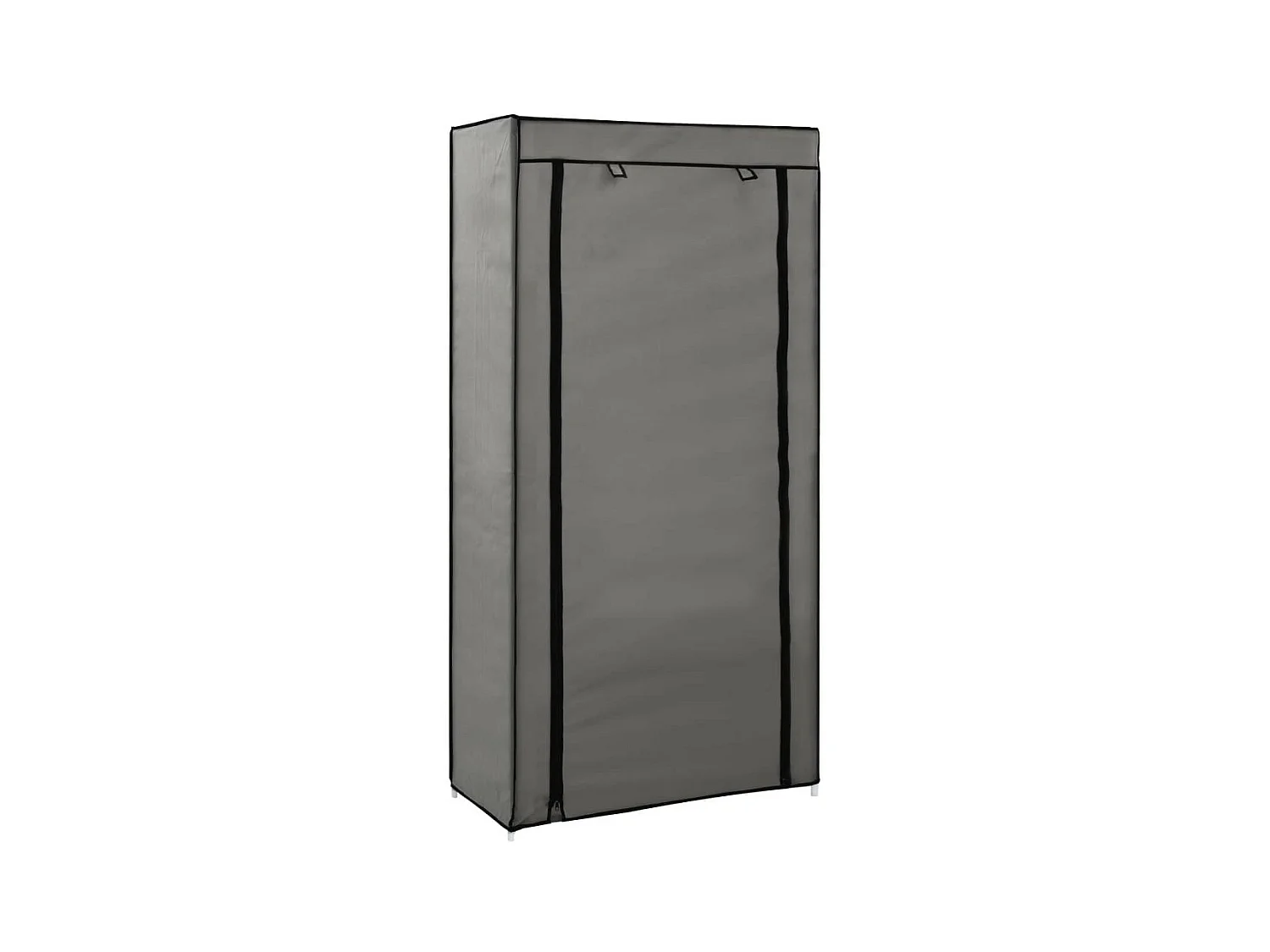 Armoire à chaussures avec housse Gris 58x28x106 Tissu
