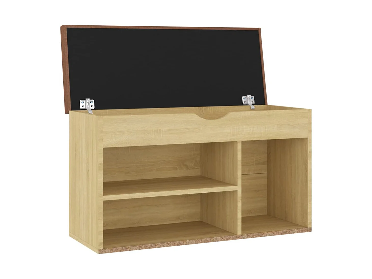 Banc à chaussures et coussin Chêne sonoma 80x30x47