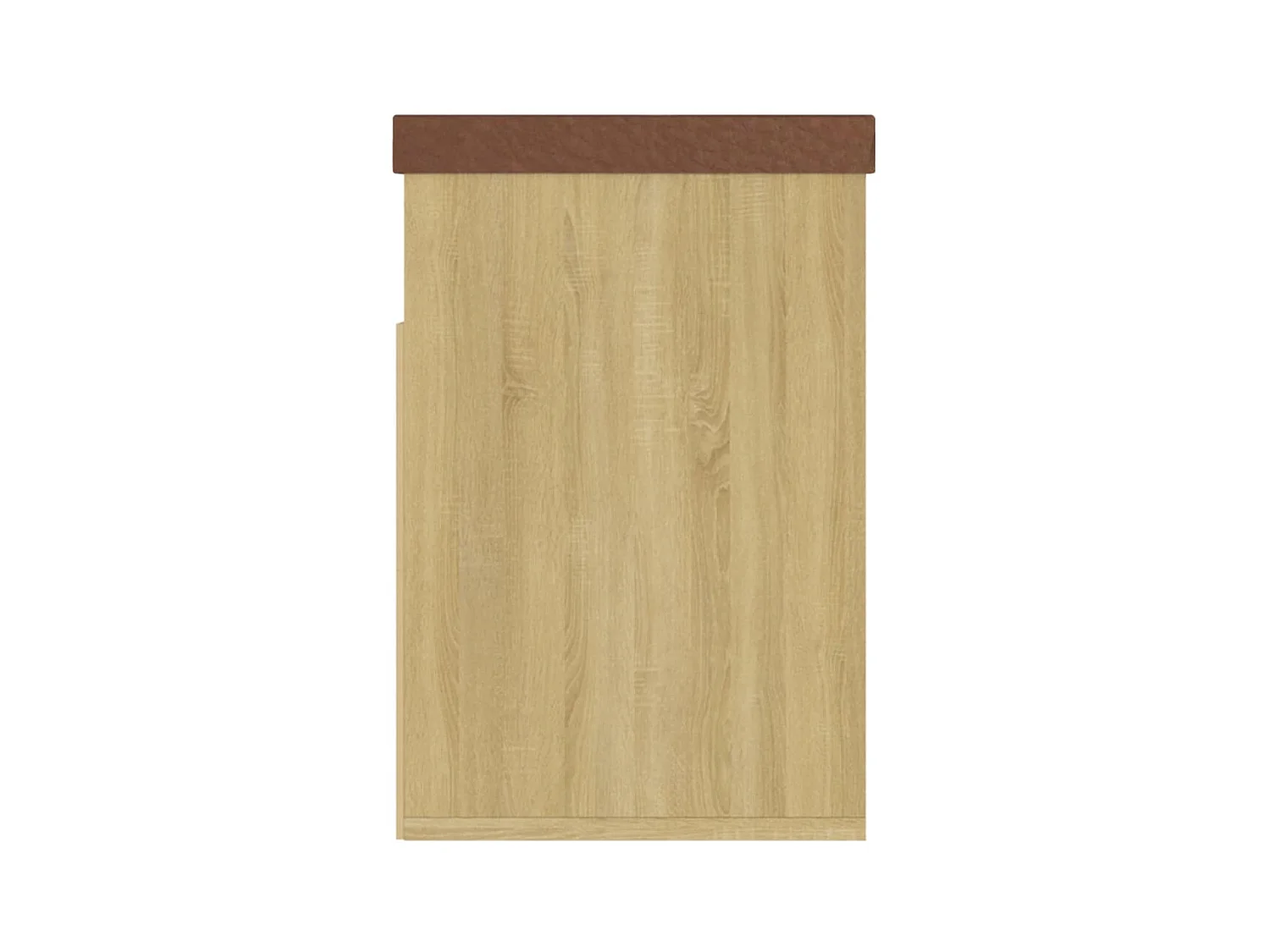 Schoenenbank met kussen 80x30x47 cm bewerkt hout sonoma eiken