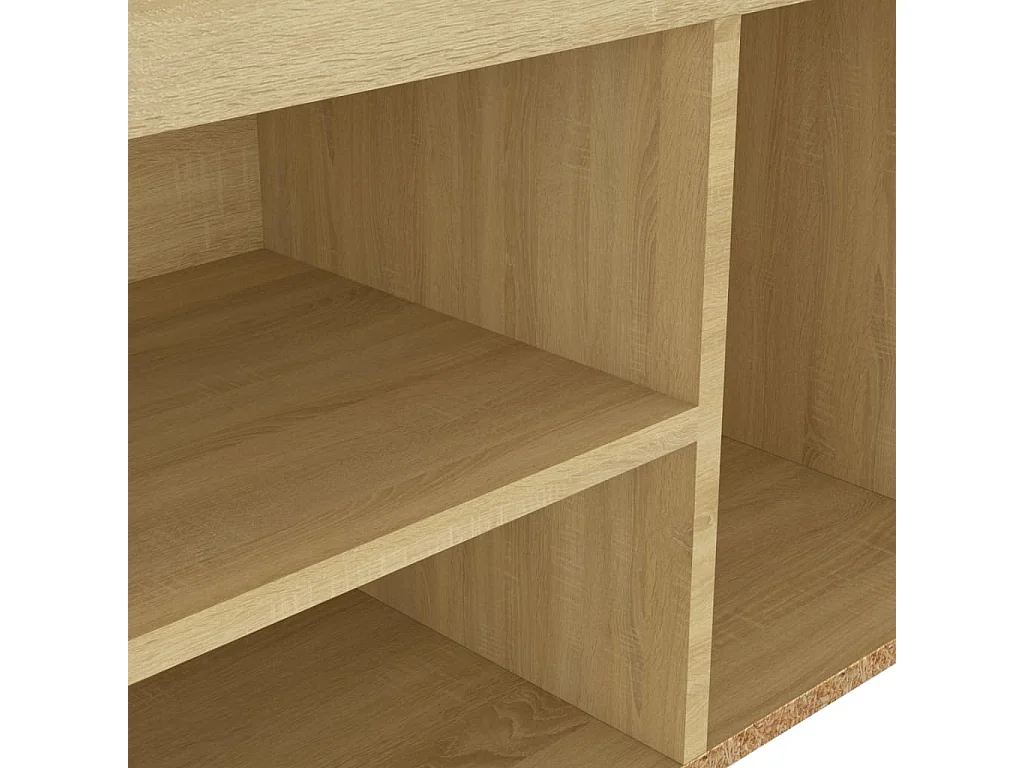 Banc à chaussures et coussin Chêne sonoma 80x30x47