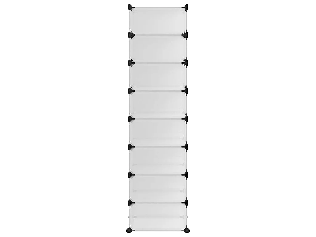 Étagère à chaussures Transparent 93x36,5x140 PP