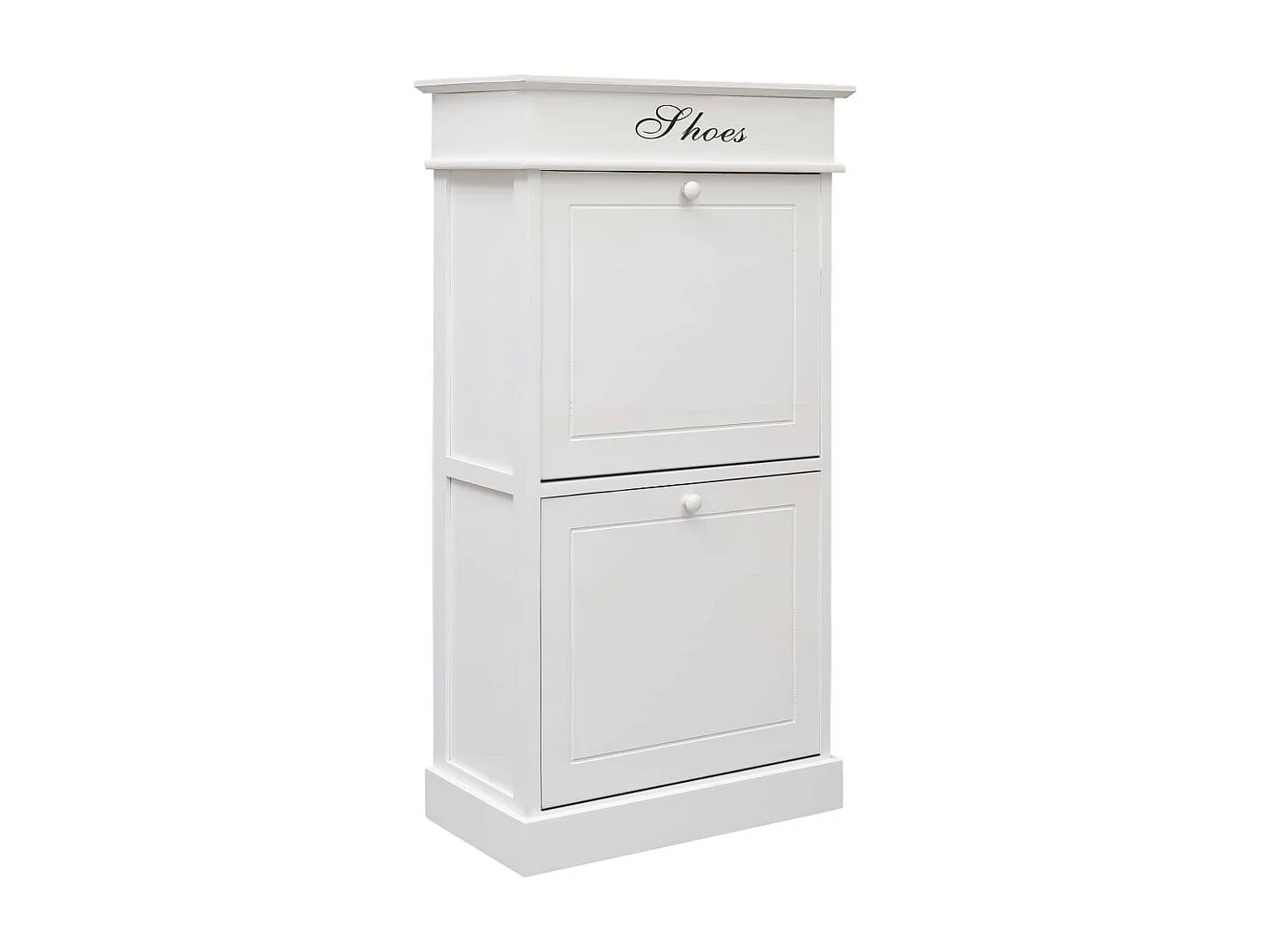 Armoire à chaussures Blanc 50 x 28x98 Bois de Paulownia